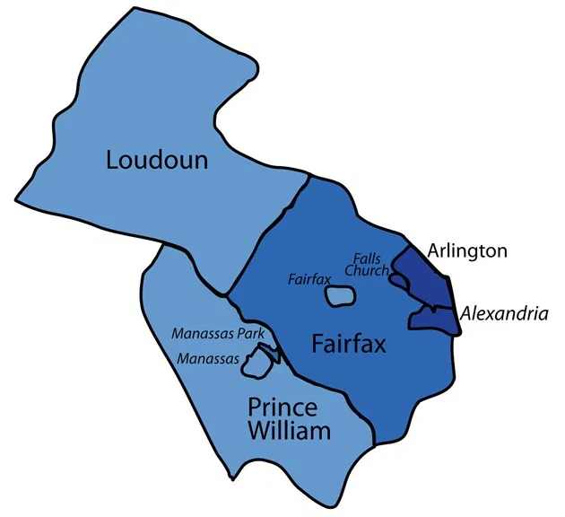 northern virginia map